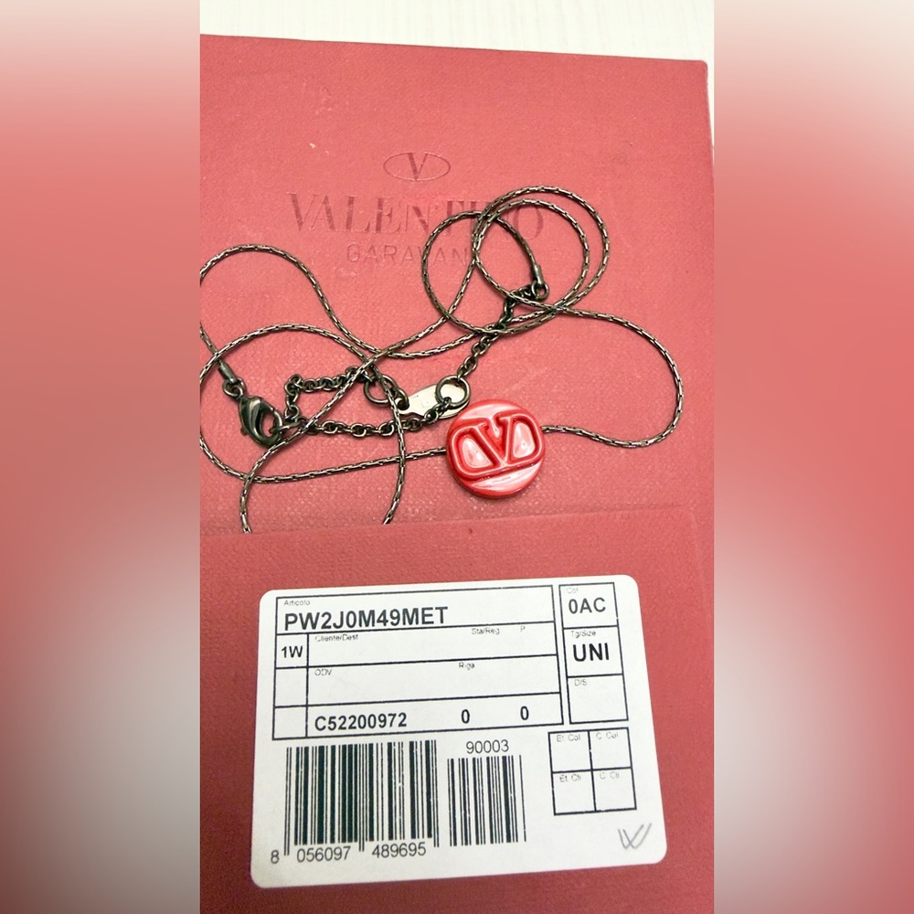 Valentino Garavani Red Enameled Necklace - Picture 7 of 7